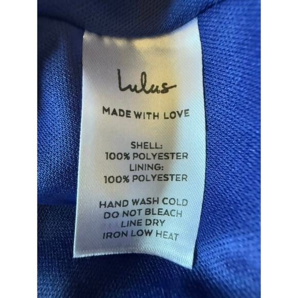 Lulus Rise to the Occasion Royal Blue Wrap Dress Midi Size M - Picture 8 of 9